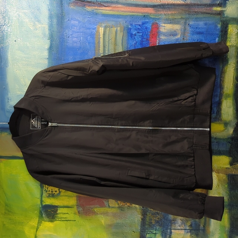 Outdoor Jacket, men’s Medium Black lightweight windbreaker bomber jacket NWOT